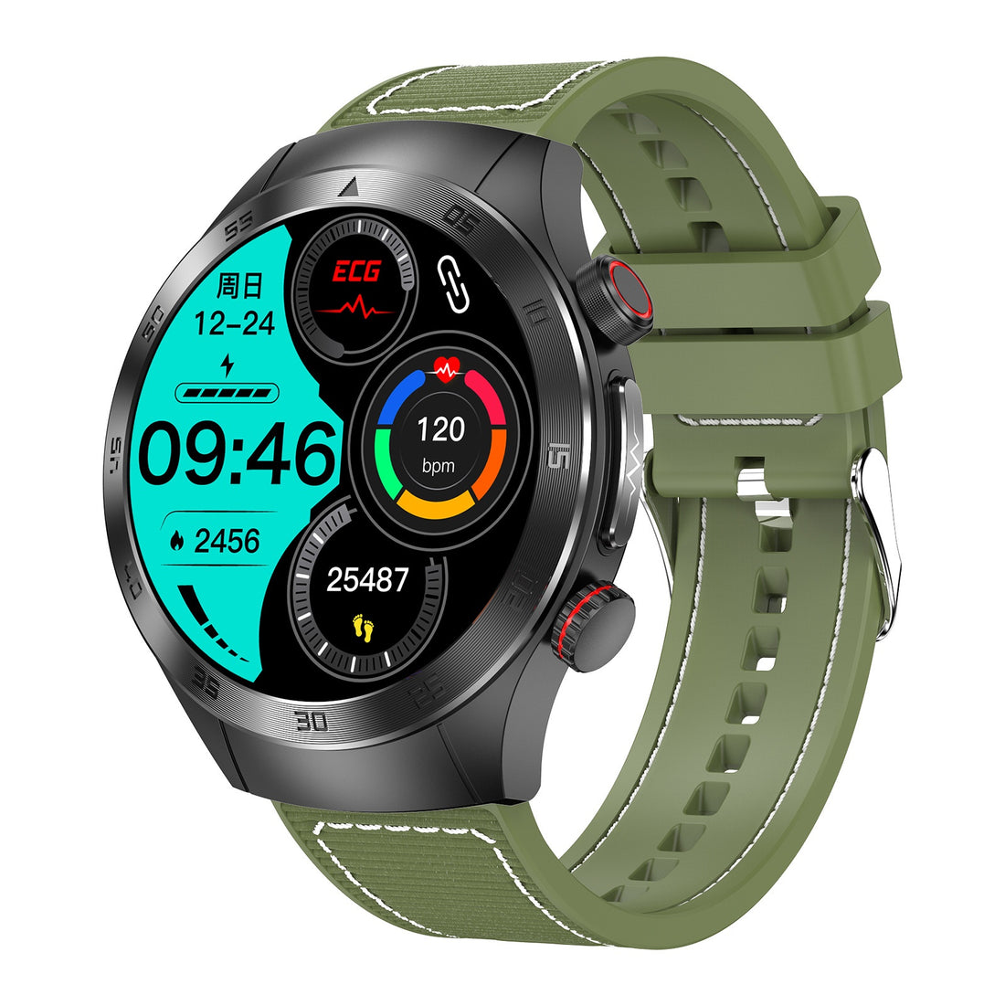 Laser ECG Blood Pressure Health Monitoring Watch